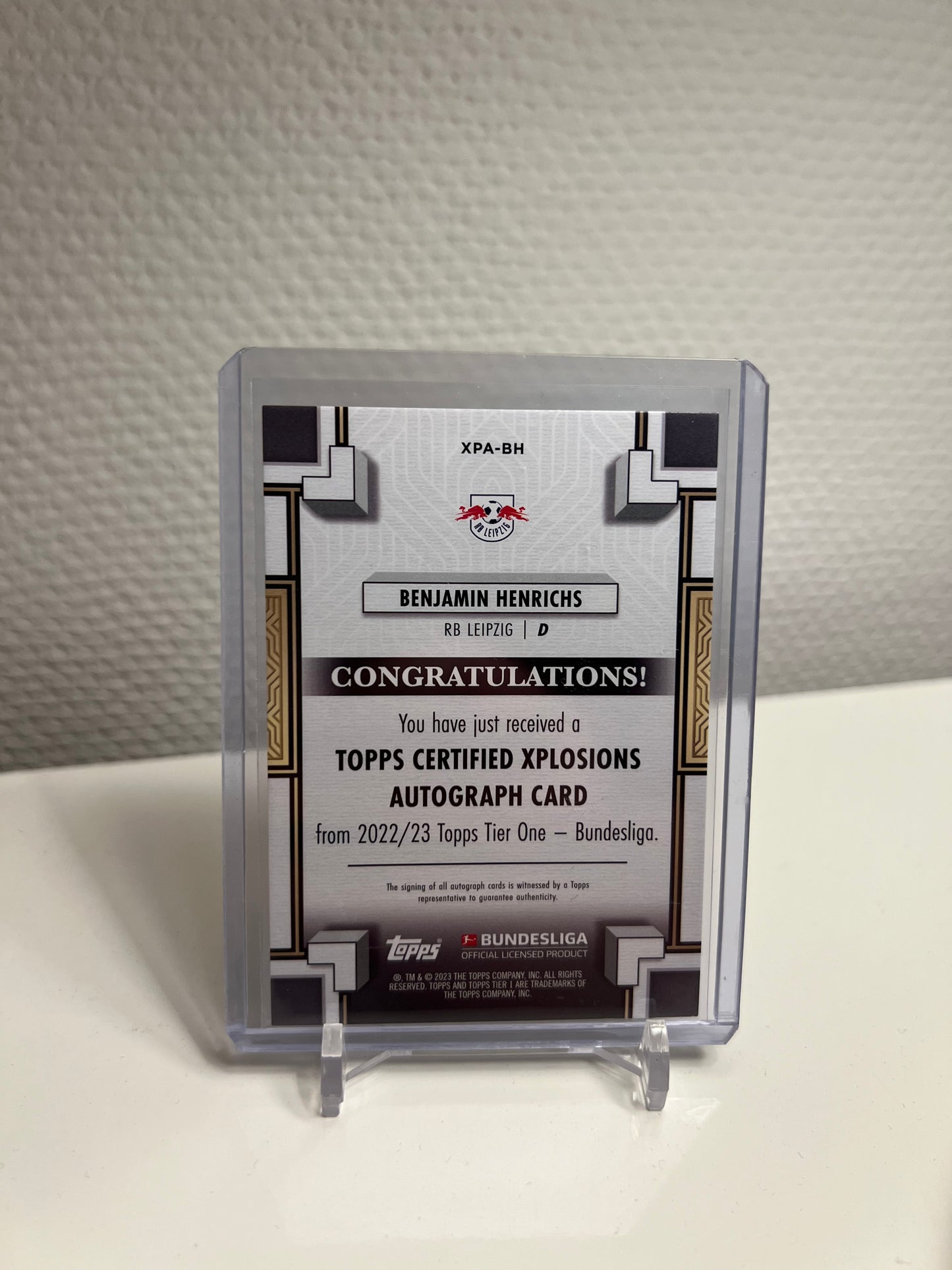 Tier One 22-23 - B. Henrichs Autograph /120 - RB Leipzig #XPA-BH