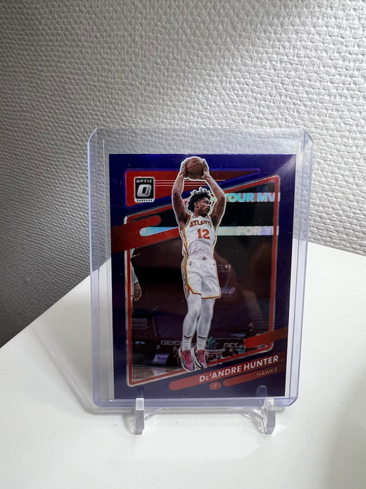 Donruss Optic 21-22 - De Andre Hunter Purple Prizm - Atlanta Hawks