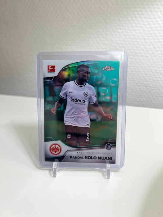 Chrome 22-23 - Randal Kolo Muani RC Card Aqua Bubble /275 - Eintracht Frankfurt