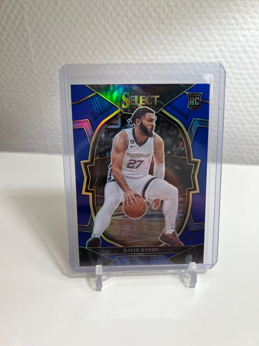 Select 22-23 Blue - David Roddy Prizm RC Card - Memphis Grizzlies