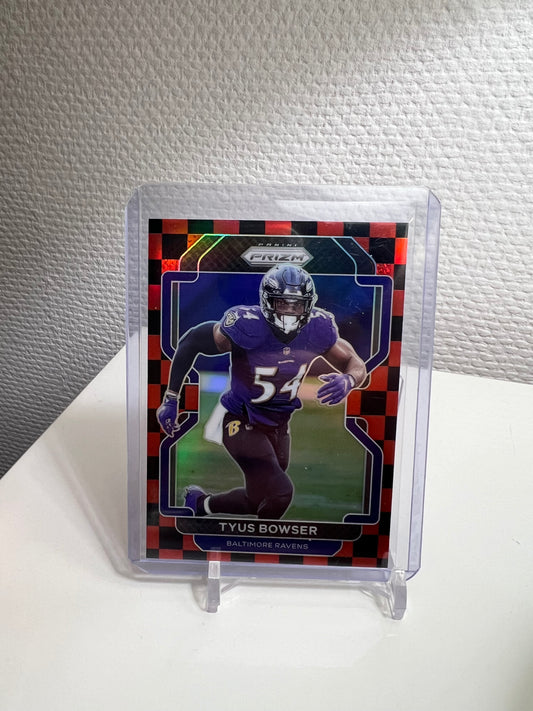 Prizm 21 - Tyus Bowser Black & Red Checker - Baltimore Ravens