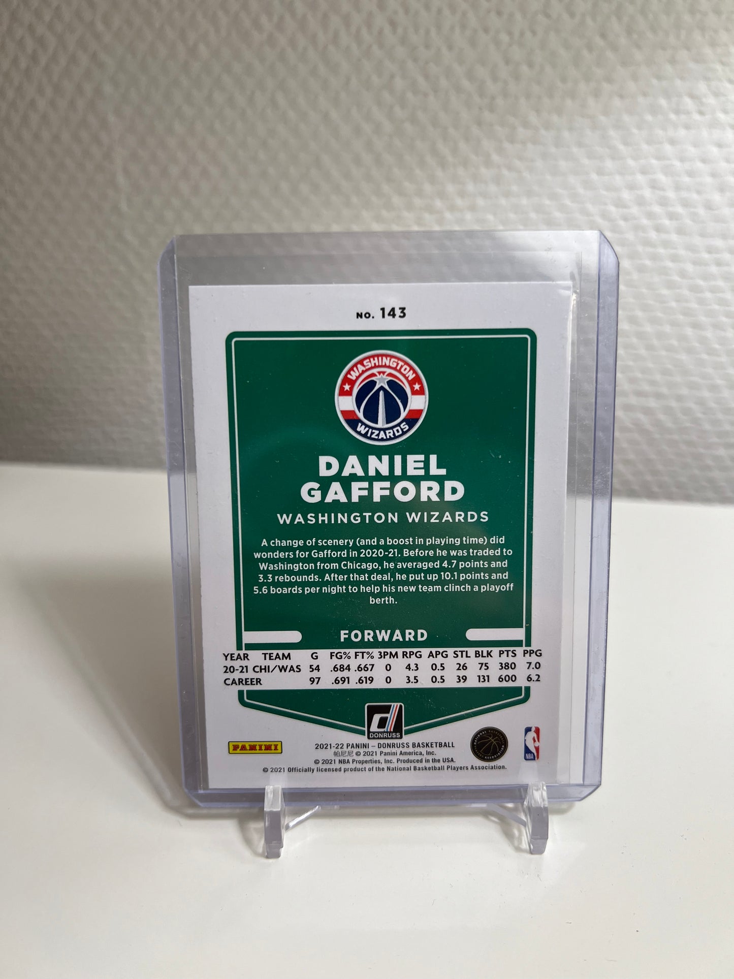 Donruss 21-22 - Daniel Gafford Orange Laser - Washington Wizards