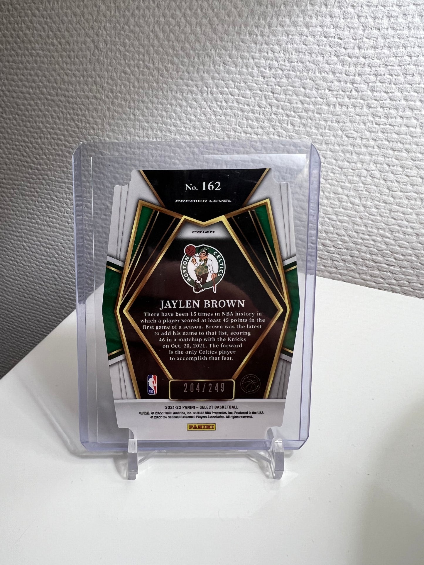 Select 21-22 - Jaylen Brown Die-Cut Blue /249 - Boston Celtics