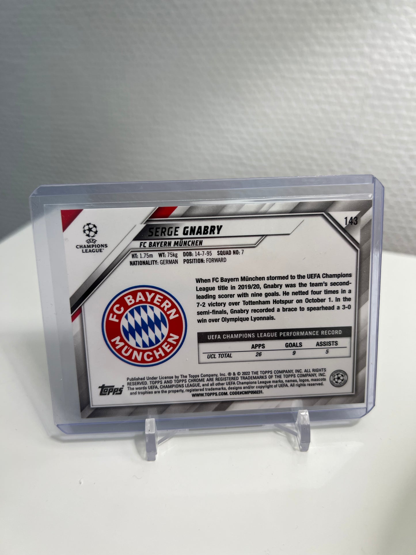 Chrome 21-22 - Serge Gnabry Ray Wave - FC Bayern München