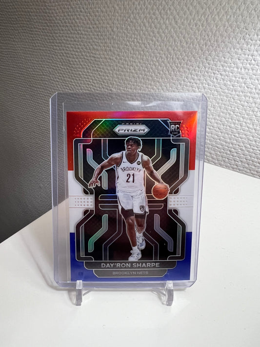 Prizm 21-22 - Dayron Sharpe Tri-Color RC Card - Brooklyn Nets