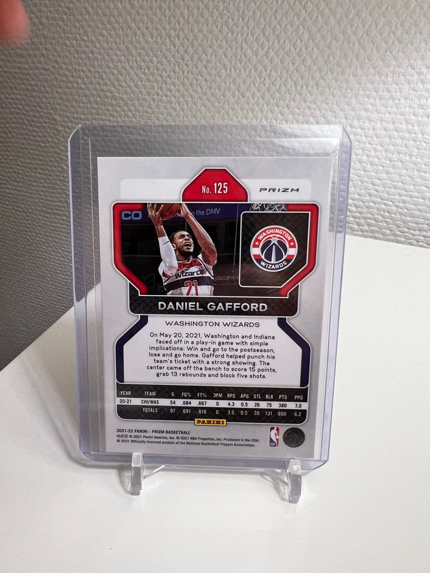 Prizm 21-22 - Daniel Gafford Silver - Washington Wizards