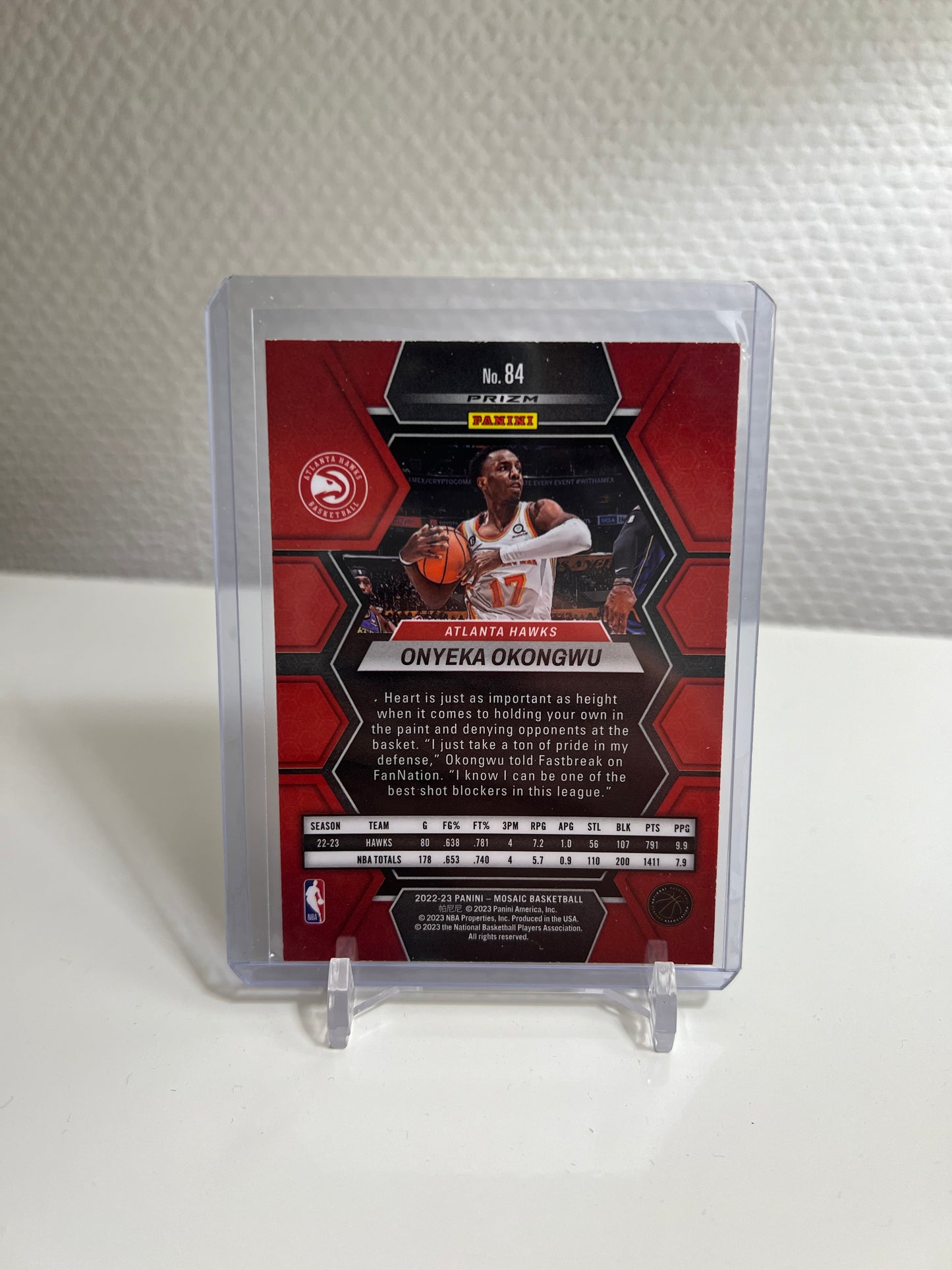 Mosaic 22-23 - Onyeka Okongwu Silver Prizm - Atlanta Hawks