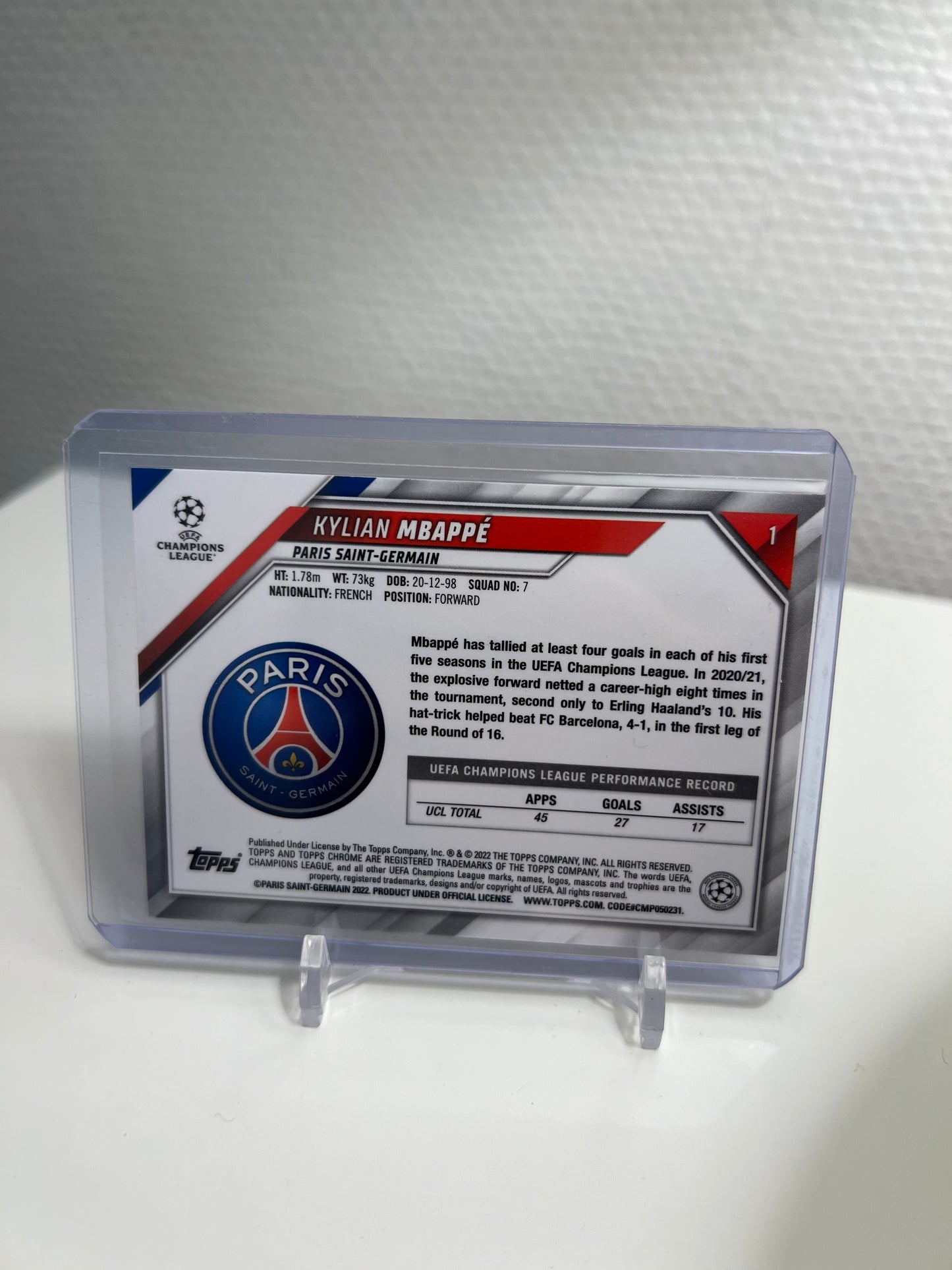 Chrome 21-22 - Kylian Mbappe - Paris Saint-Germain