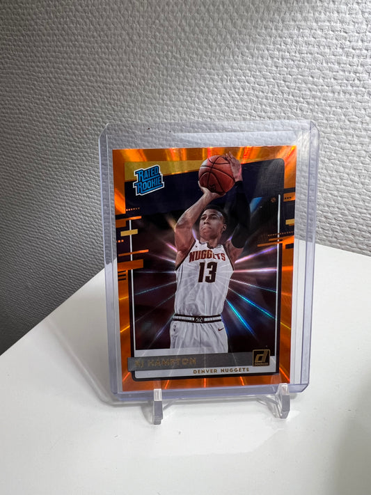 Donruss 20-21 - RJ Hampton Orange Laser Rated Rookie - Denver Nuggets