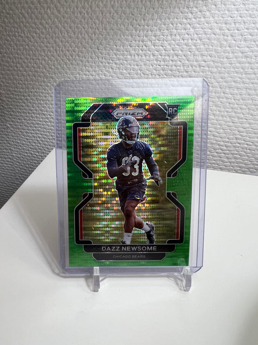 Prizm 21 - Dazz Newsome Green Pulsar RC Card - Chicago Bears