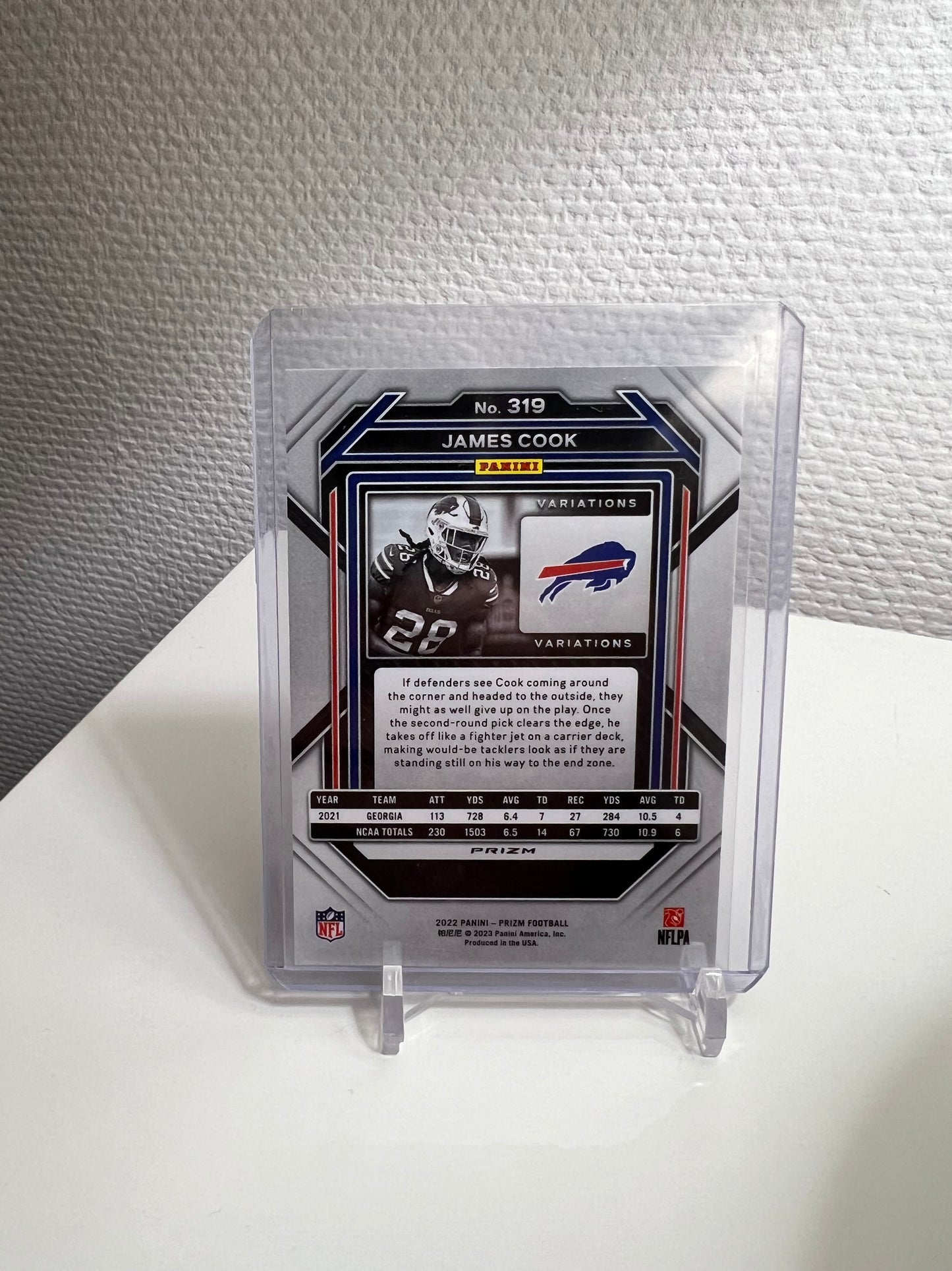 Prizm 22 - James Cook Silver RC Card Variations - Buffalo Bills