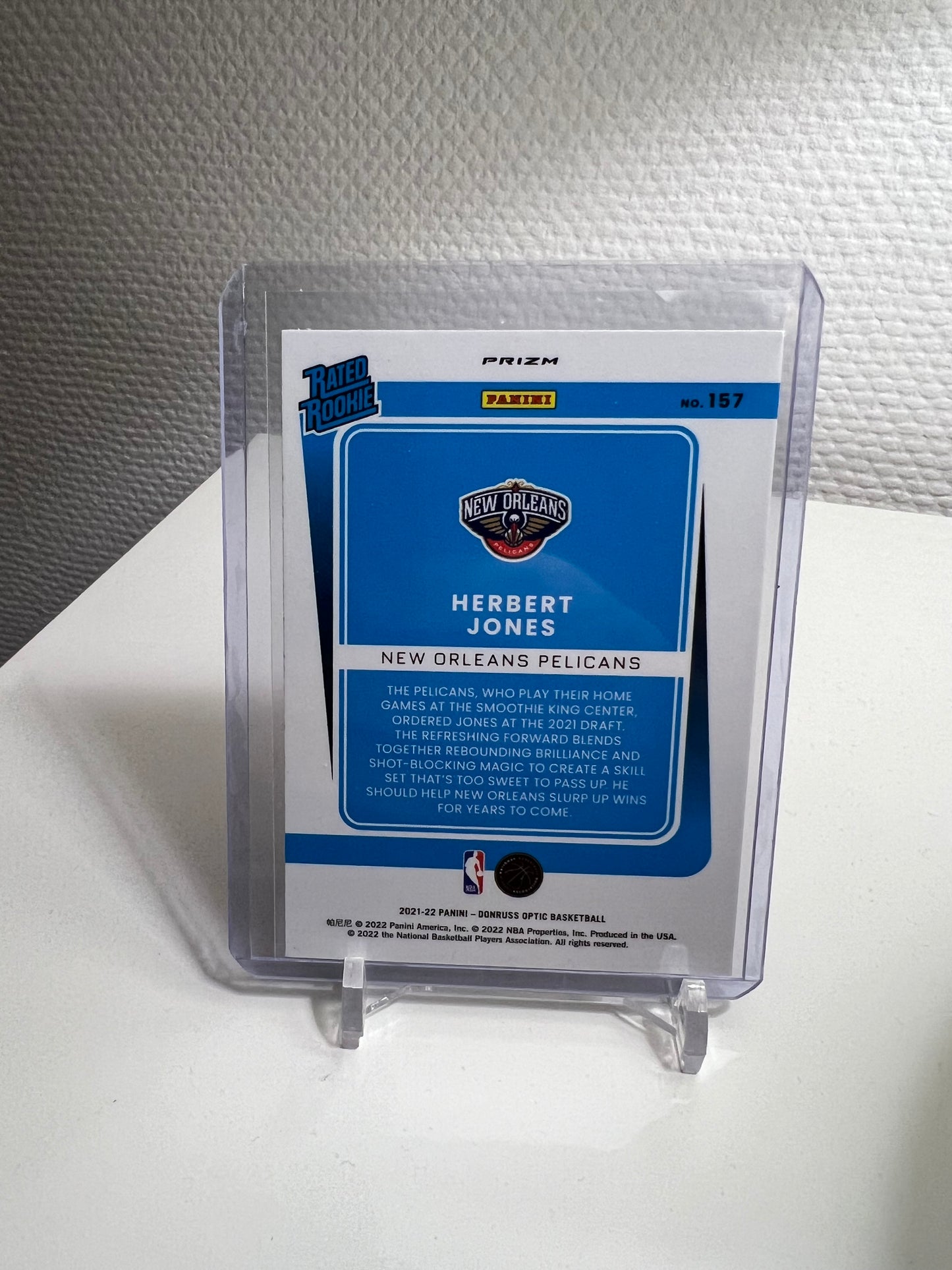 Donruss Optic 21-22 - Herbert Jones Purple Prizm Rated Rookie - New Orleans Pelicans