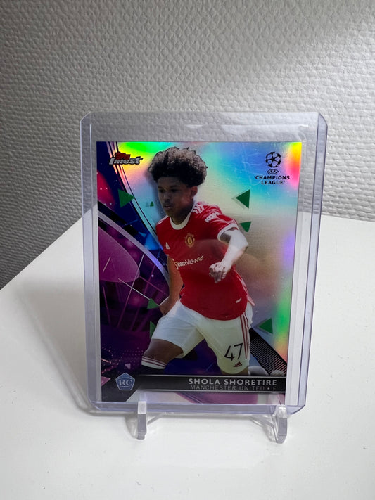 Finest 21-22 - Shola Shoretire Refractor RC Card - Manchester United