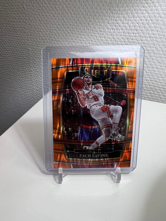 Select 21-22 - Zach LaVine Orange Shimmer Prizm - Chicago Bulls