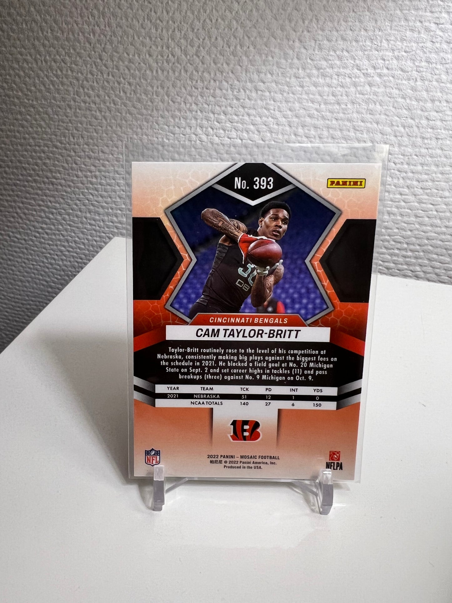 Mosaic 22 - Cam Taylro-Britt RC Card - Cincinnati Bengals