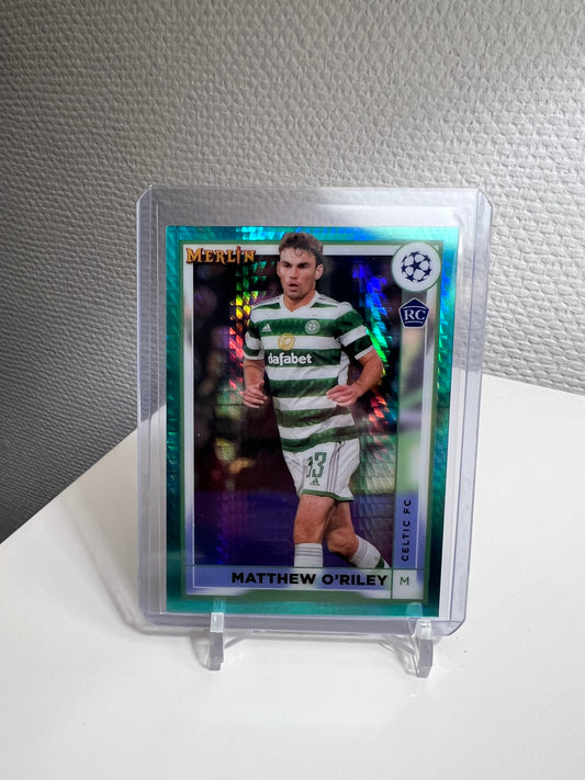 Merlin Chrome 22-23 - Matthew O´Riley Aqua Prism RC Card - Celtic Glasgow