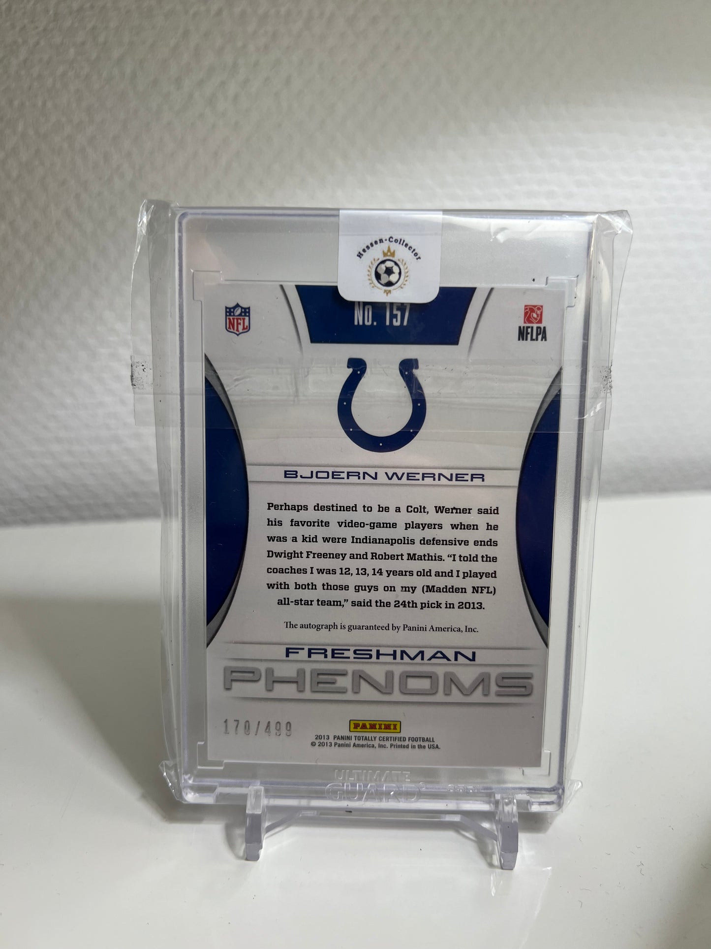 Totaly Certified 13 - Björn Werner Autograph Phenoms /499 - Indianapolis Colts
