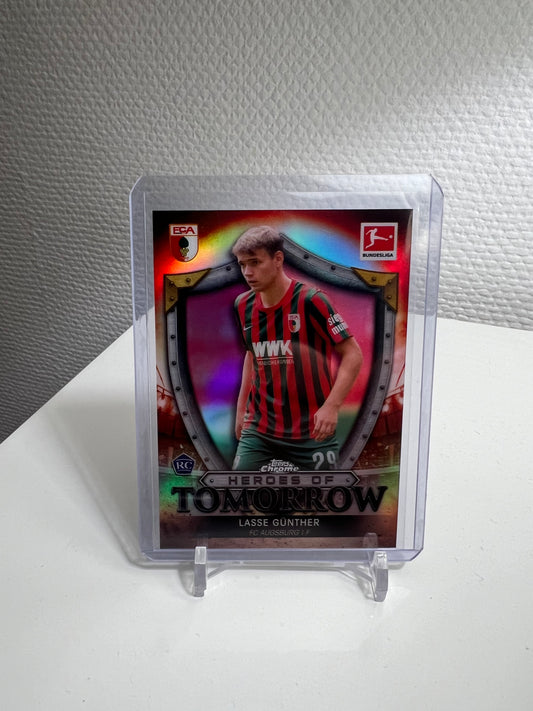 Chrome 21-22 - Lasse Günther Heroes of Tomorrow RC Card - FC Augsburg #HT-LG