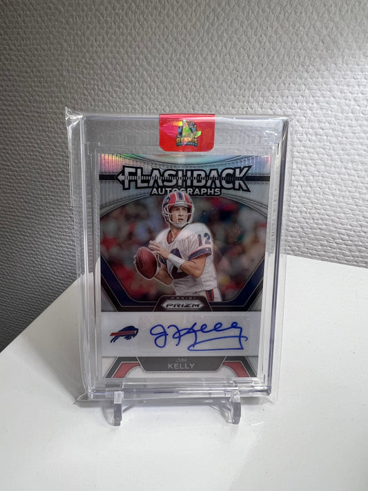 Prizm 23 - Jim Kelly Autograph Silver Prizm /50 Flashback Autographs - Buffalo Bills #FA-JK