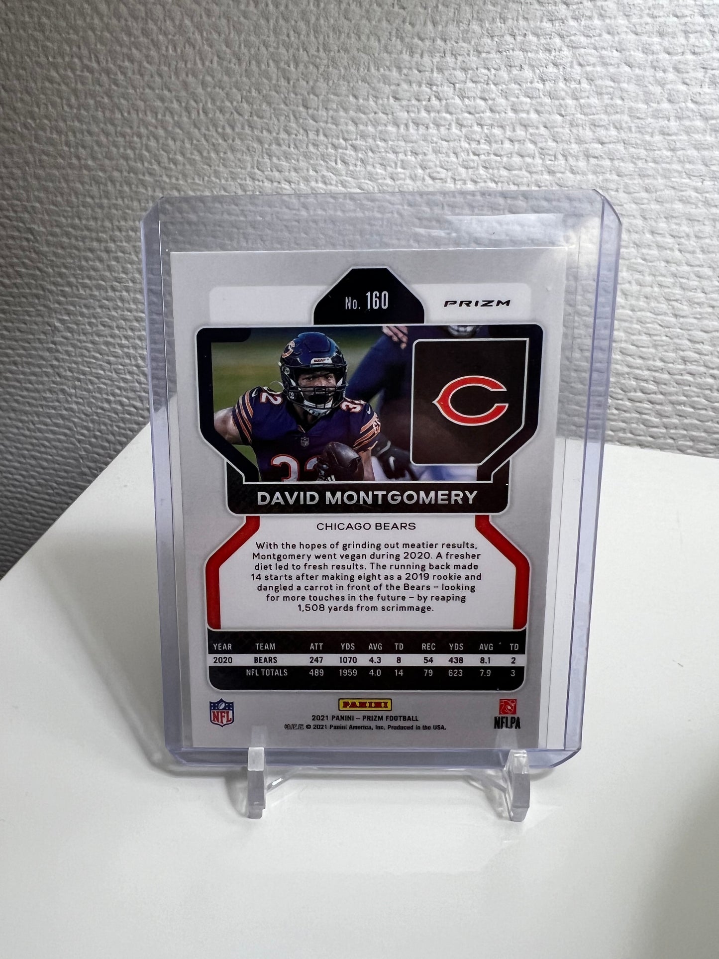 Prizm 21 - David Montgomery Green Pulsar - Chicago Bears