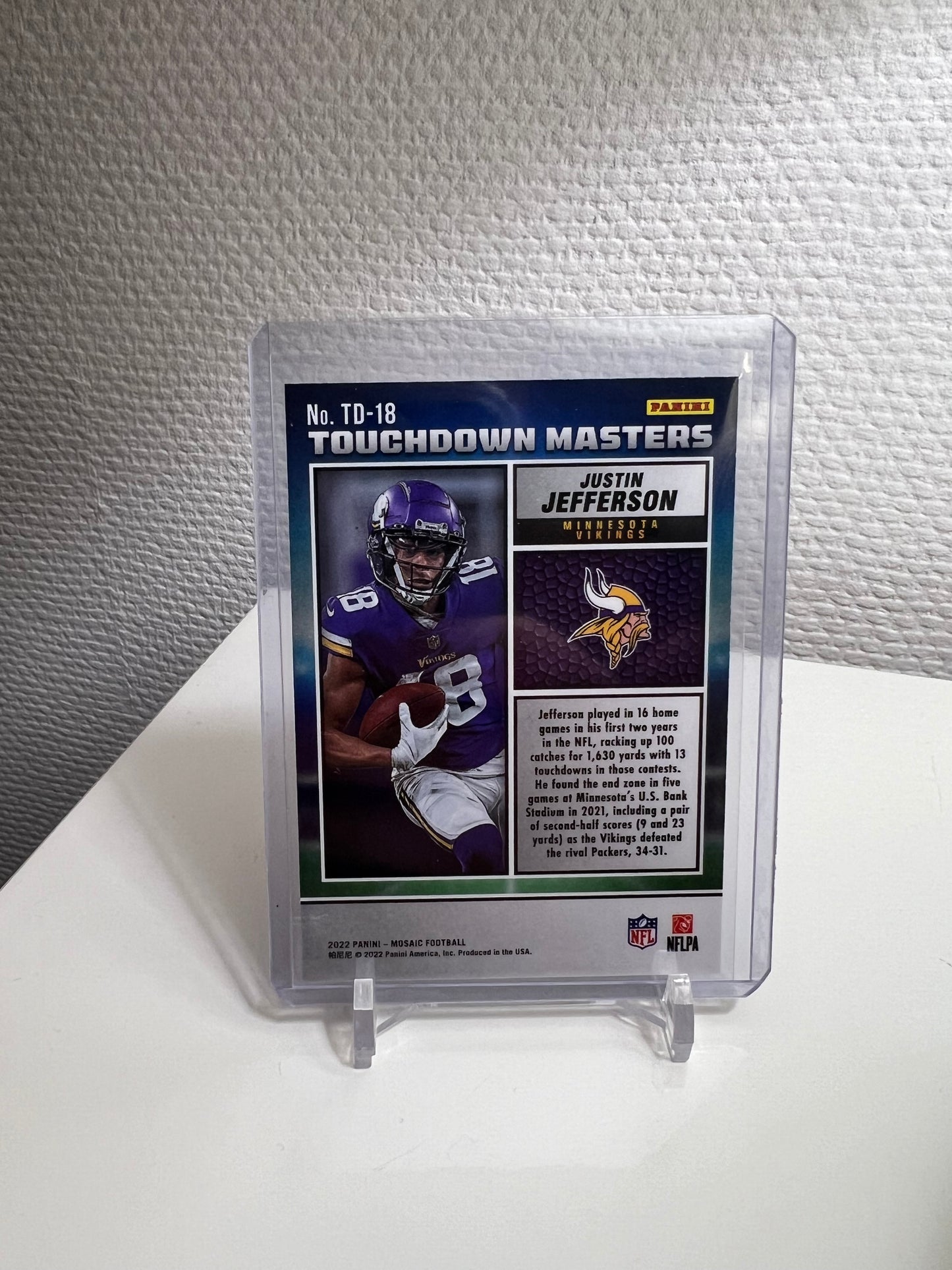 Mosaic 22 - Justin Jefferson Touchdown Masters - Minnesota Vikings #TD-18