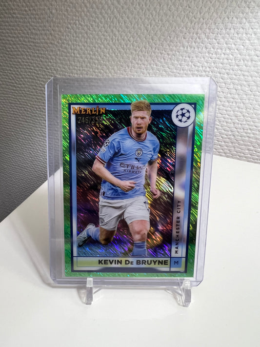 Merlin Chrome 22-23 - Kevin de Bruyne Neon Green Shimmer /350 - Manchester City