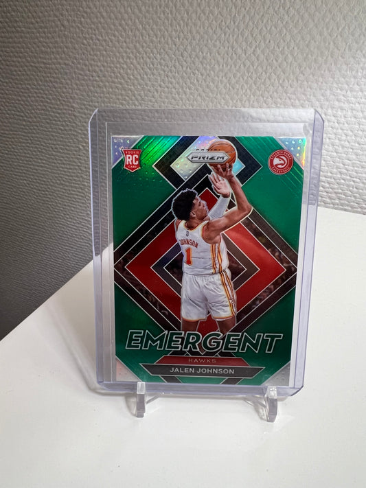 Prizm 21-22 - Jalen Johnson Emergent Green RC Card - Atlanta Hawks