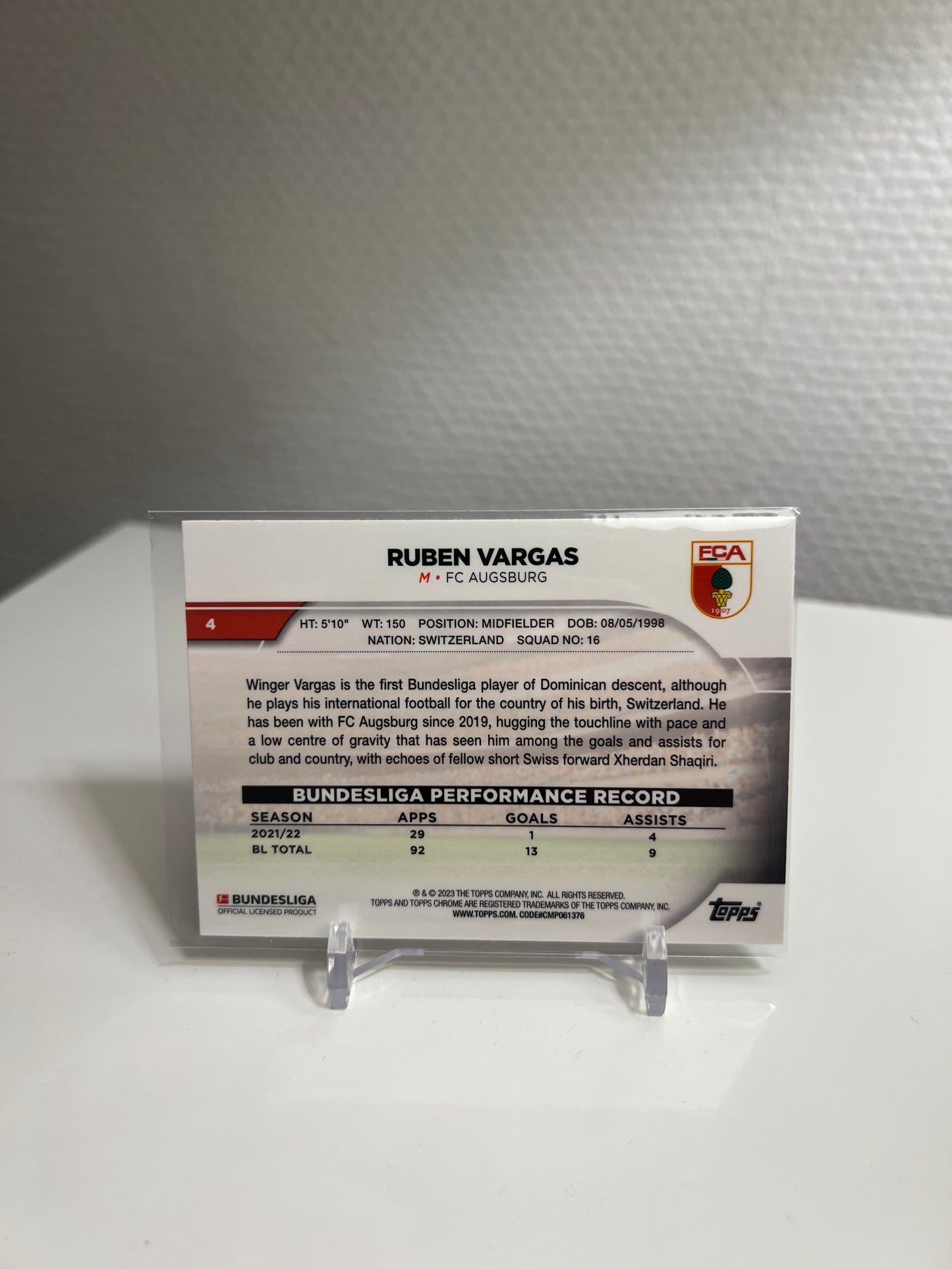 Chrome 22-23 - Ruben Vargas - FC Augsburg