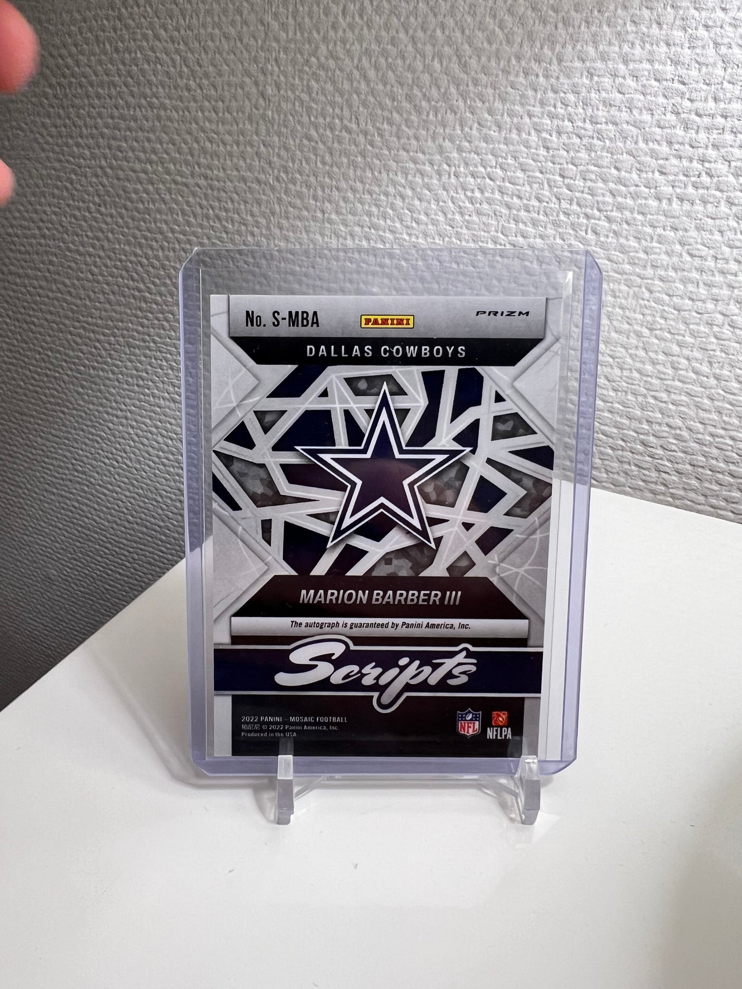 Mosaic 22 - Marion Barber III Autograph Silver Prizm Scripts - Dallas Cowboys #S-MBA