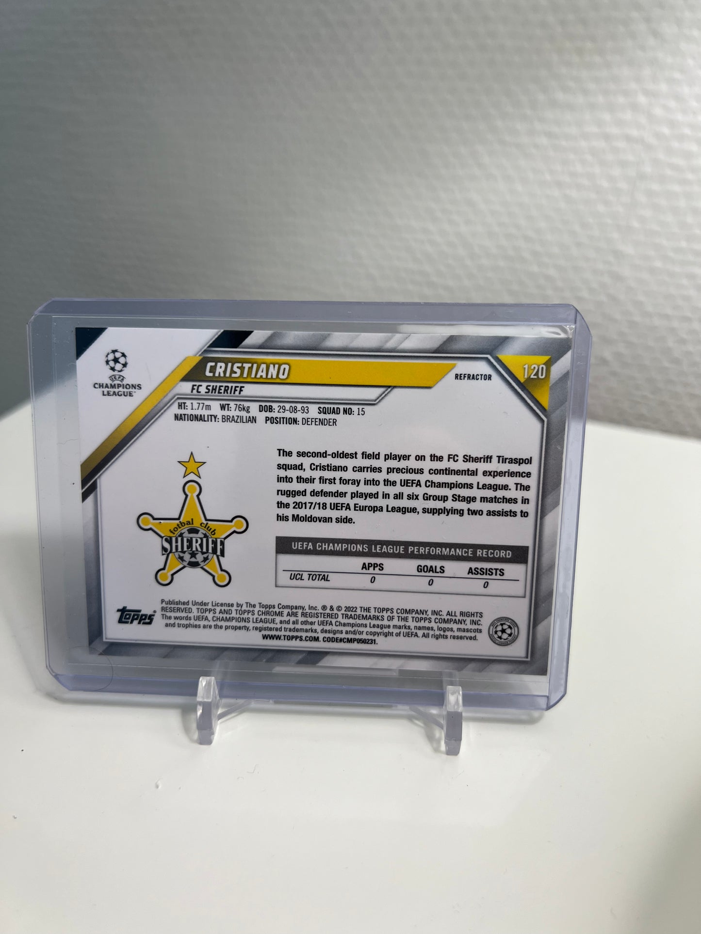 Chrome 21-22 - Cristiano RC Card Refractor - FC Sheriff