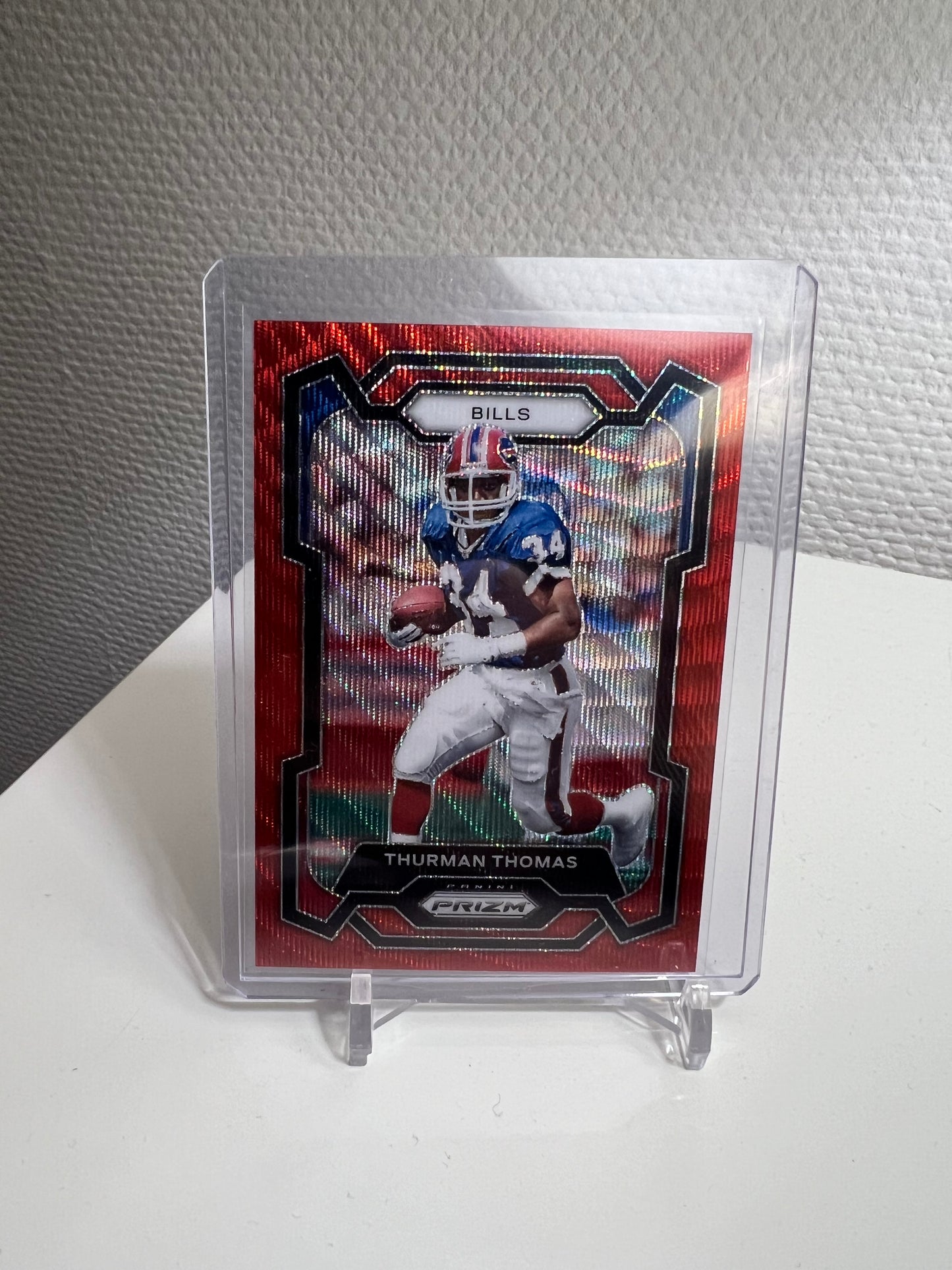 Panini Prizm 23 - Thurman Thomas Red Wave /149 - Buffalo Bills