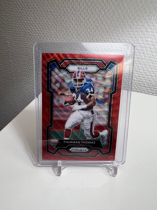 Panini Prizm 23 - Thurman Thomas Red Wave /149 - Buffalo Bills