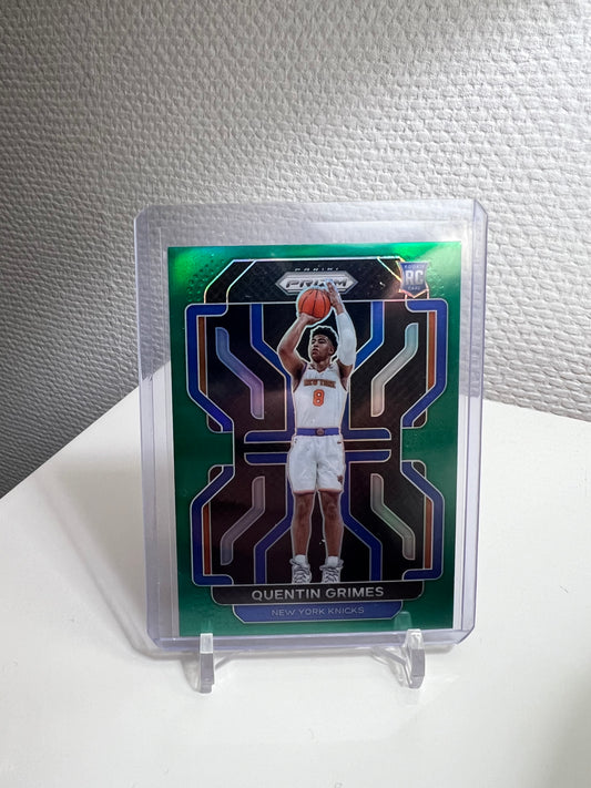 Prizm 21-22 - Quentin Grimes Green RC Card - New York Knicks