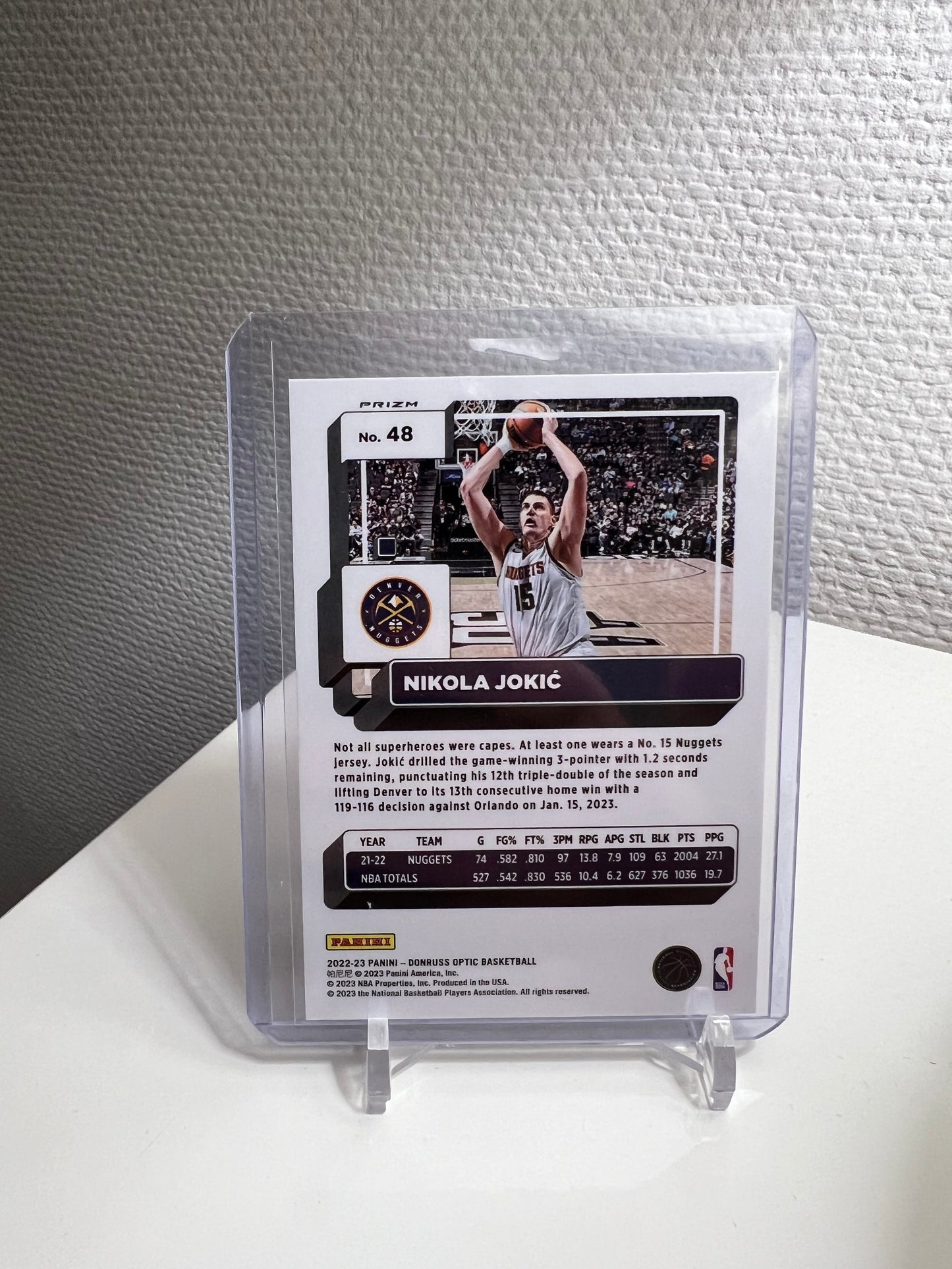 Donruss Optic 22-23 - Nikola Jokic Purple Prizm - Denver Nuggets