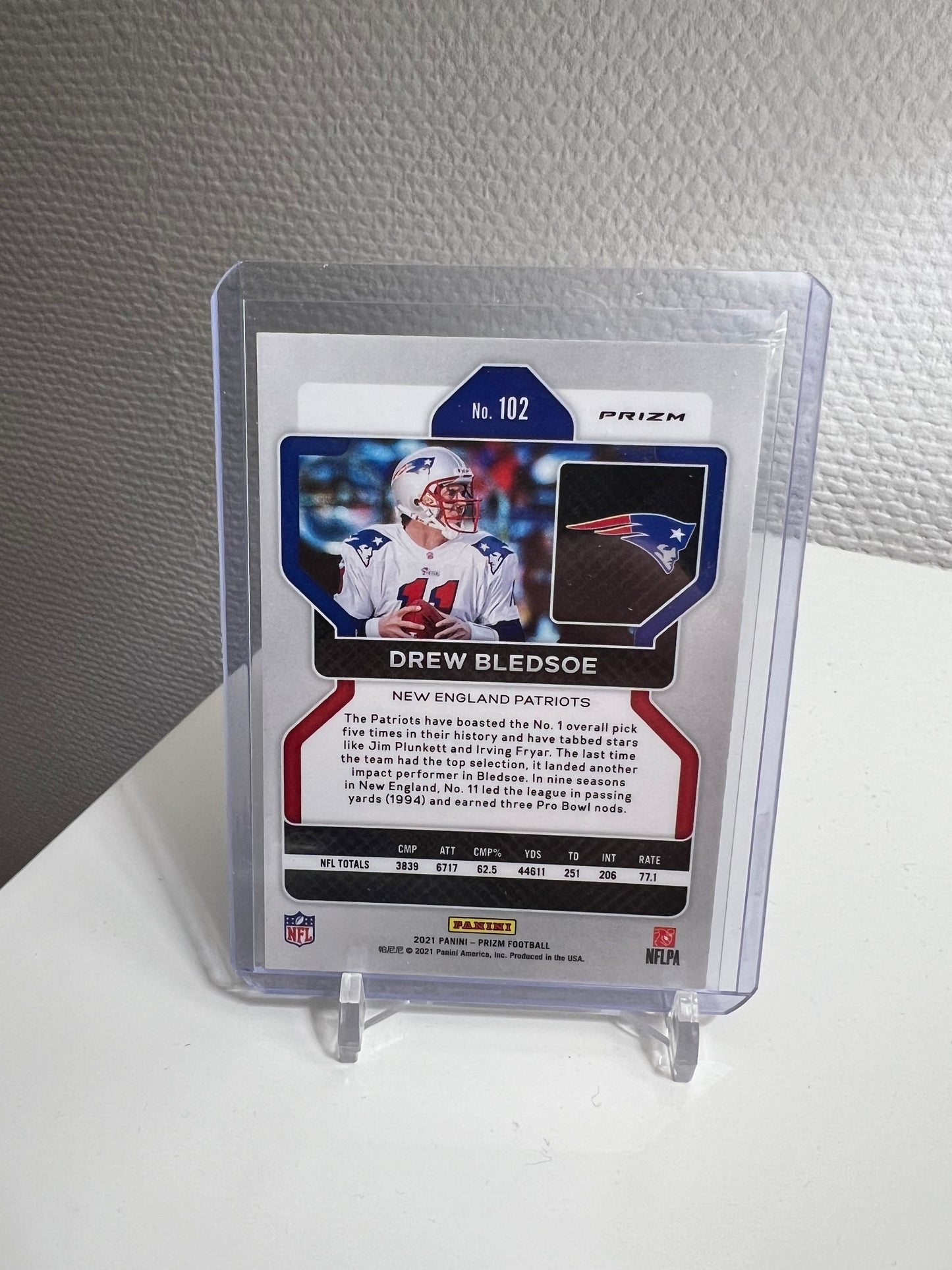 Prizm 21 - Drew Bledsoe Light Blue Holo - New England Patriots