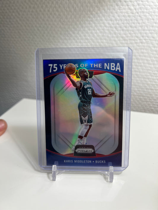 Prizm 21-22 - Khris Middleton 75 Years of the NBA - Milwaukee Bucks