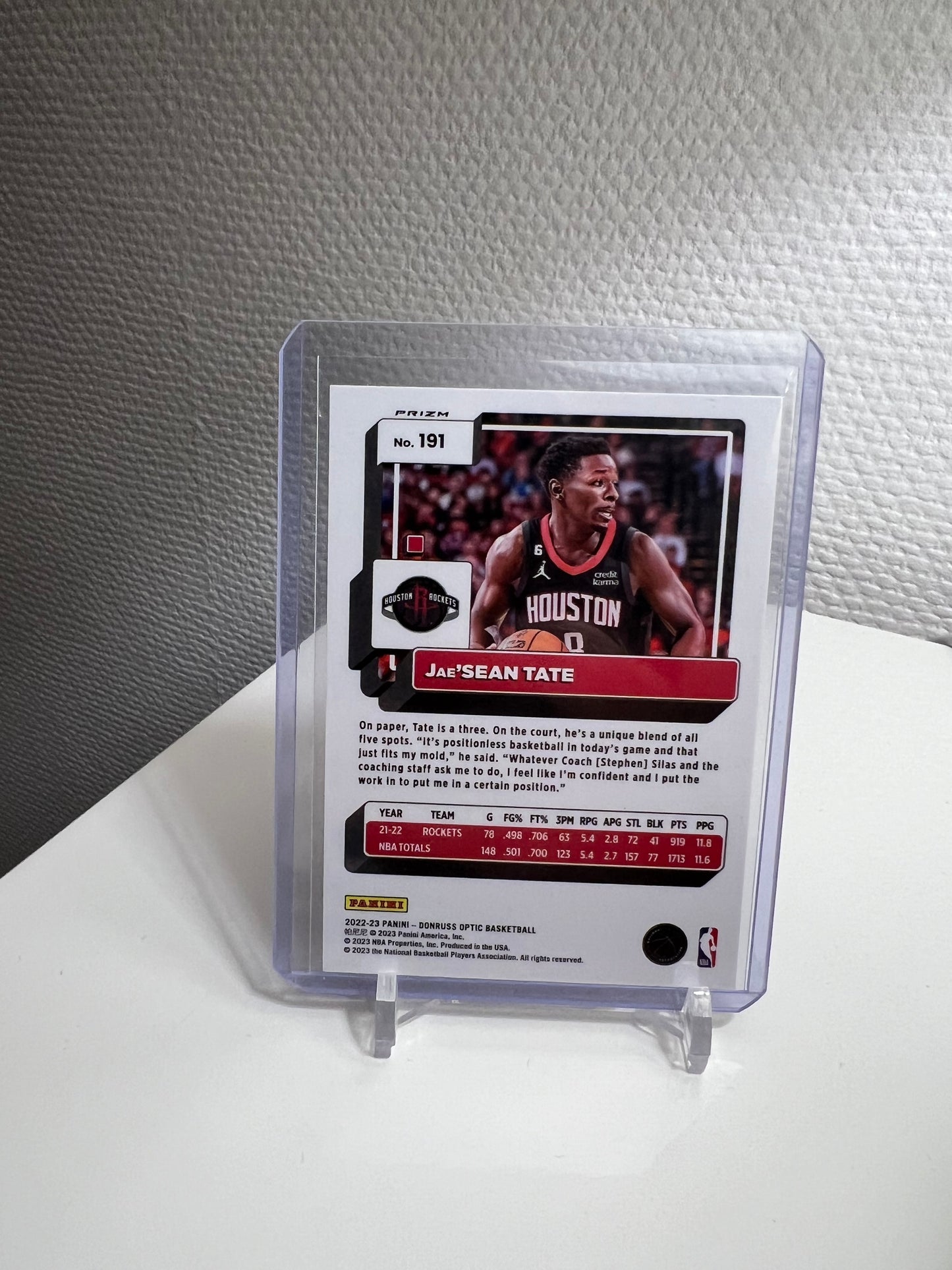 Donruss Optic 22-23 - Jea Sean Tate Silver Prizm - Houston Rockets