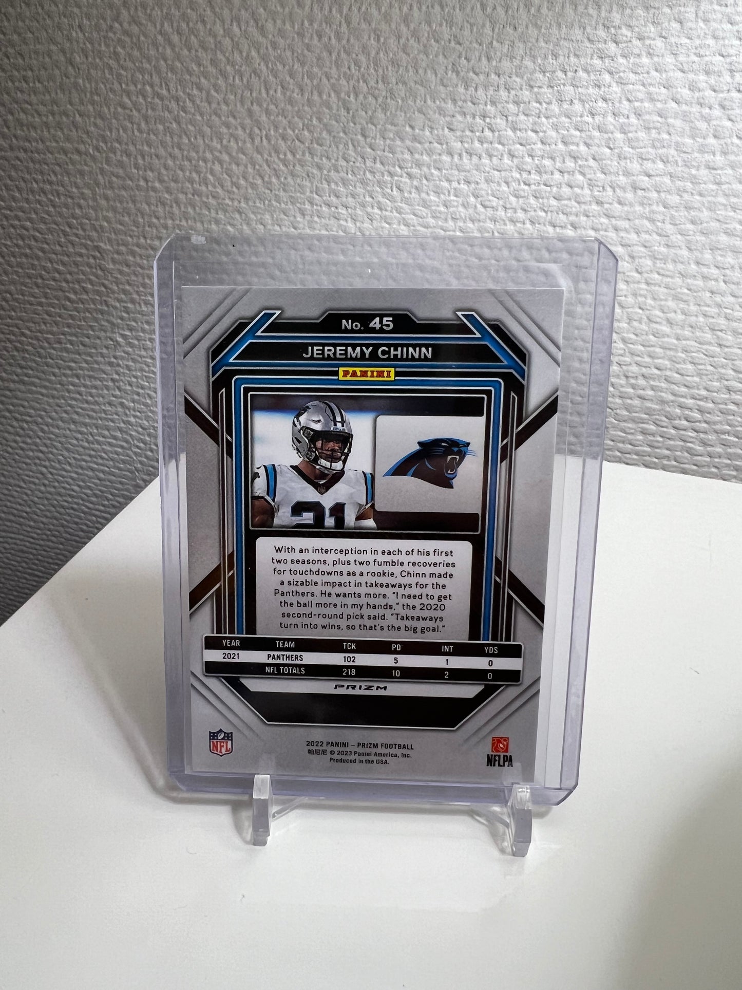 Prizm 22 - Jeremy Chinn Light Blue - Carolina Panthers