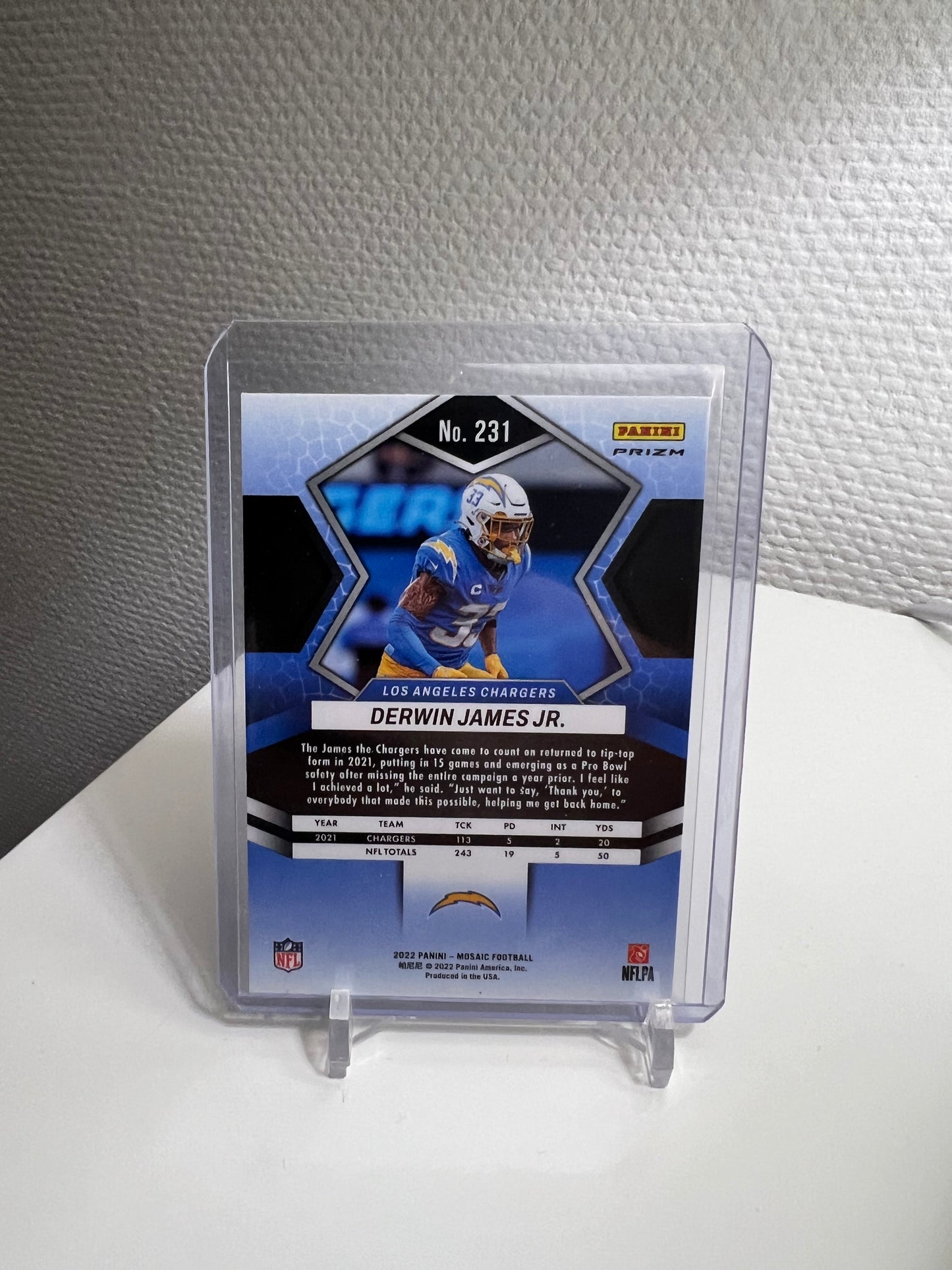 Mosaic 22 - Derwin James Jr. Green Prizm - Los Angeles Chargers