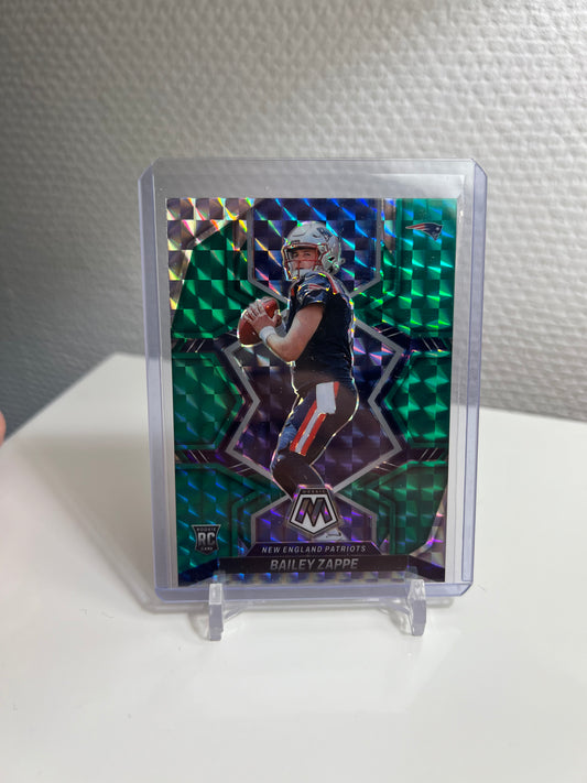 Mosaic 22 - Bailey Zappe Green Prizm RC Card - New England Patriots