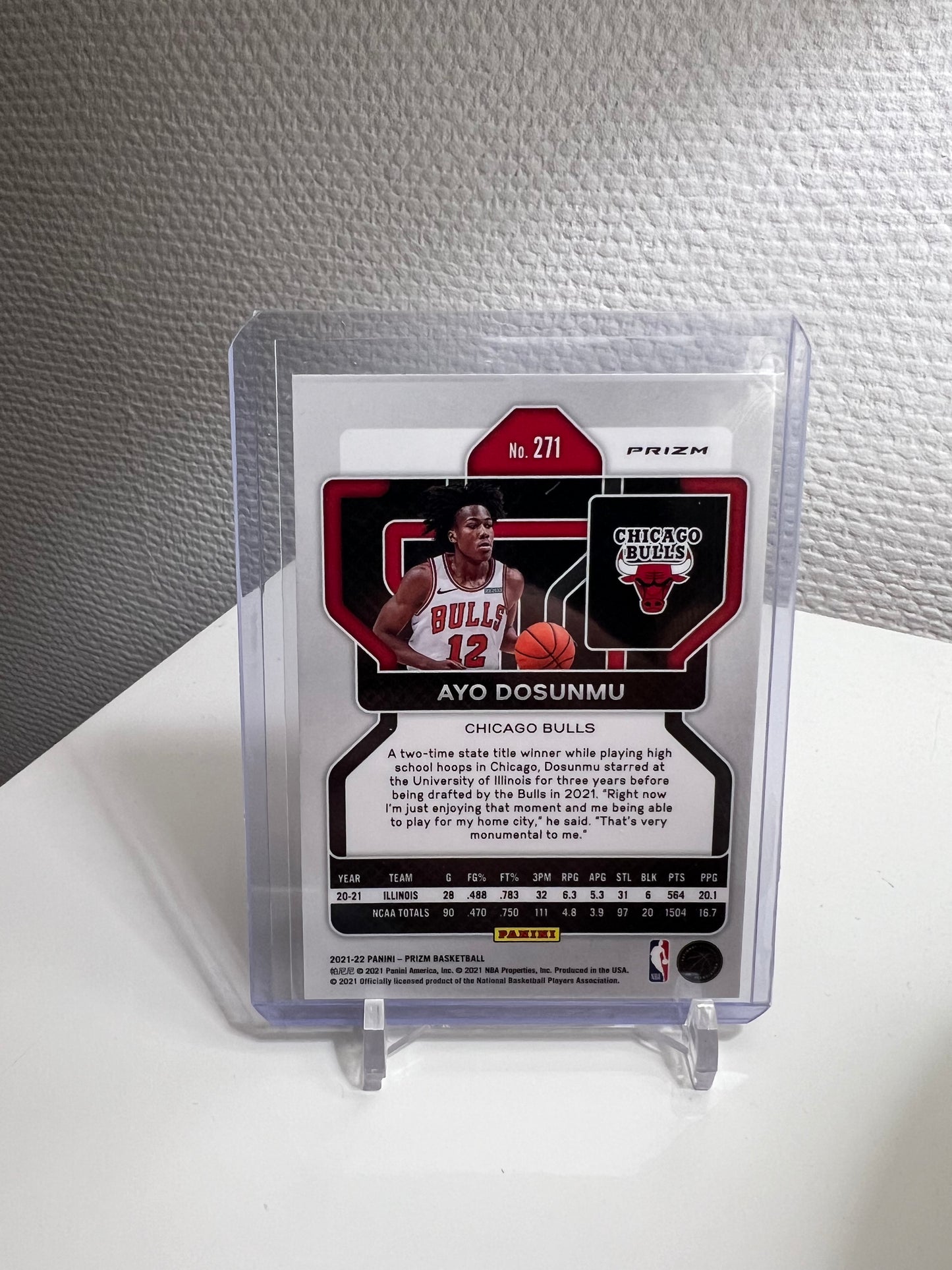 Prizm 21-22 - Ayo Dosunmu 75th Anniversary Prizm RC Card - Chicago Bulls