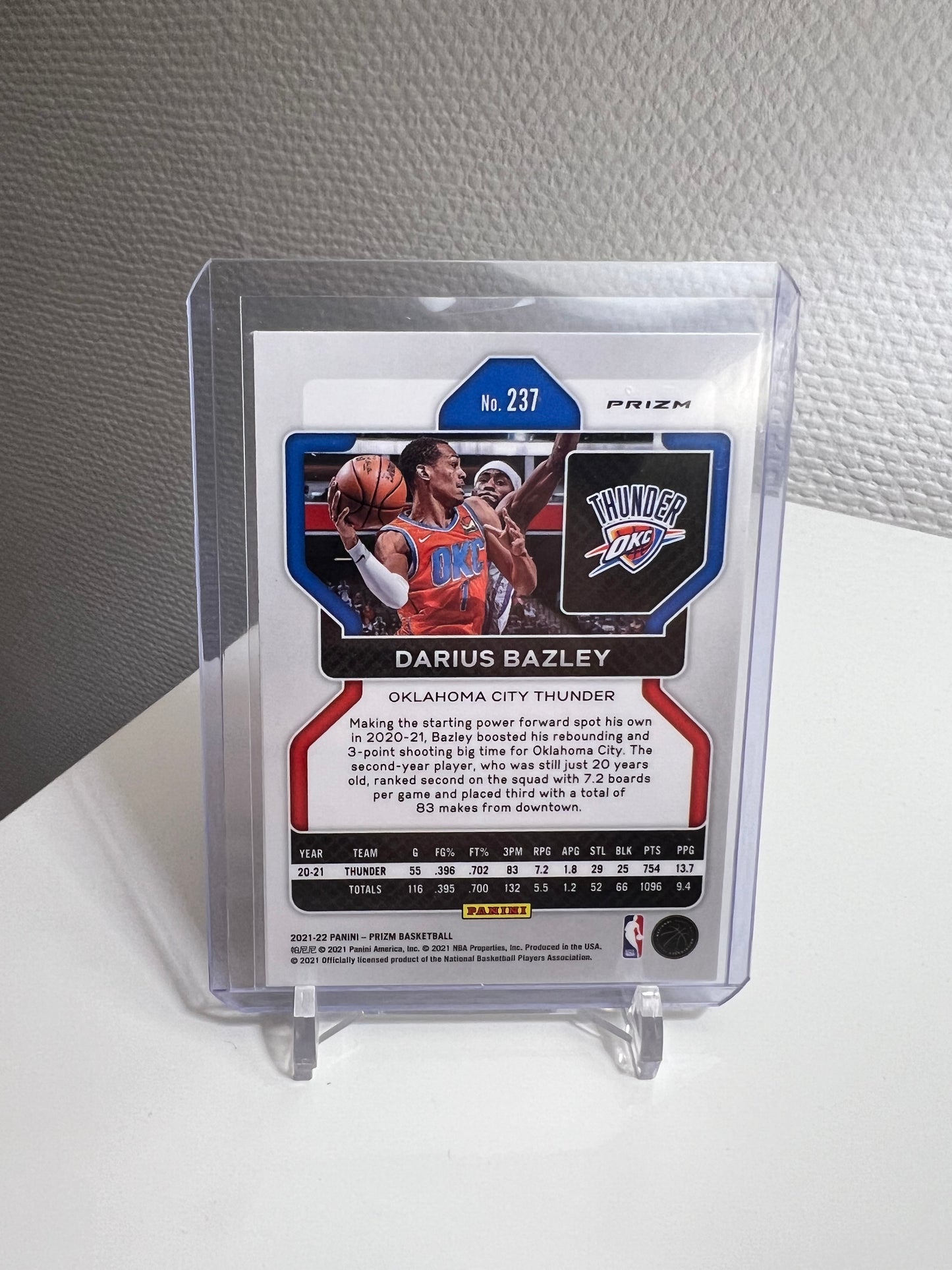 Prizm 21-22 - Darius Bazley Silver - Oklahoma City Thunder
