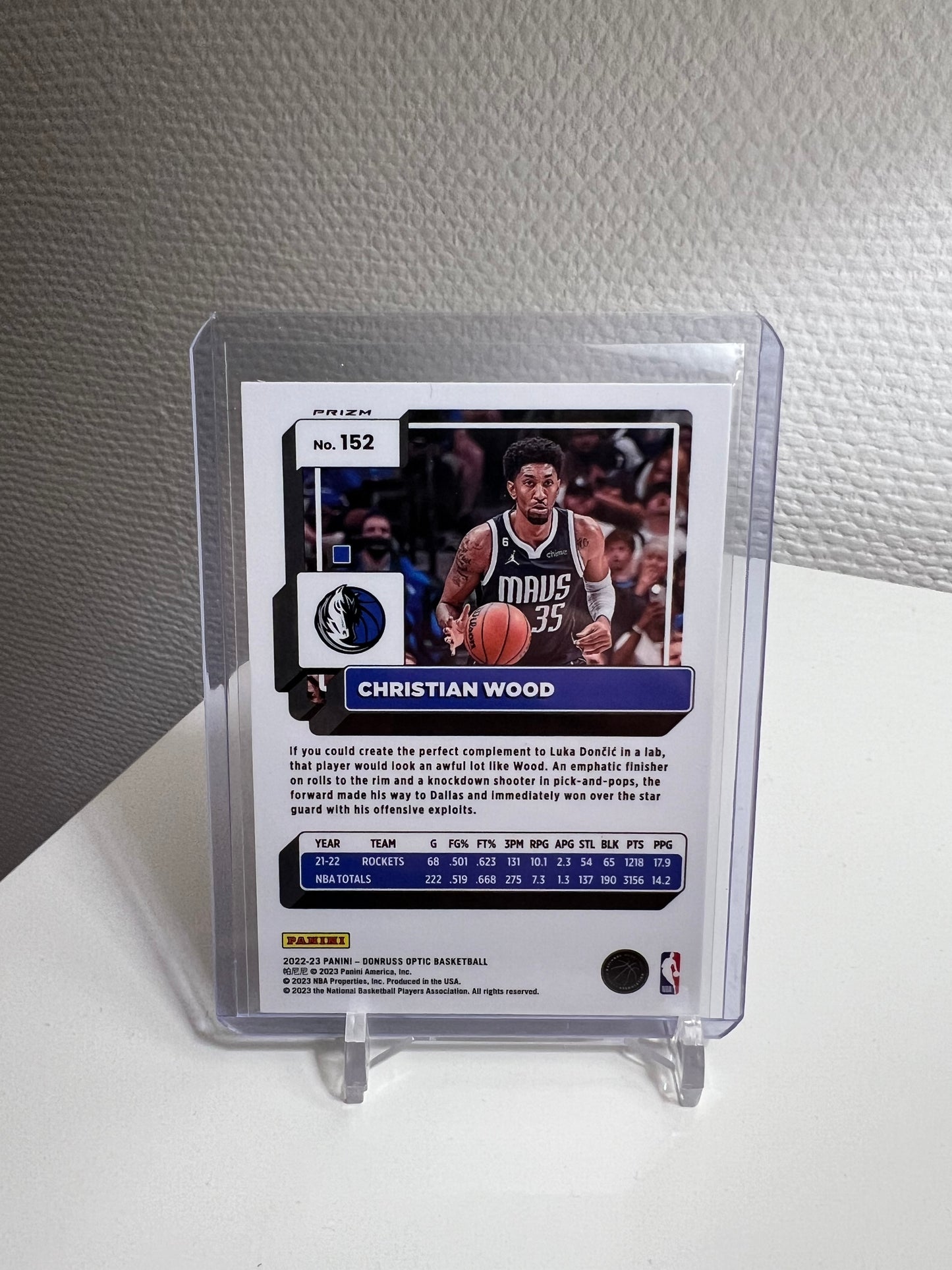 Donruss Optic 22-23 - Christian Wood Hyper Pink Prizm - Dallas Mavericks