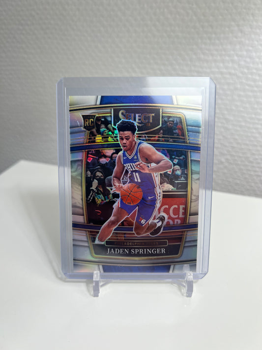 Select 21-22 - Jaden Springer Holo Concourse RC Card - Philadelphia 76ers