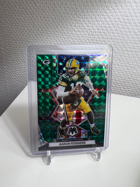 Mosaic 22 - Aaron Rodgers Green Prizm National Pride - Green Bay Packers