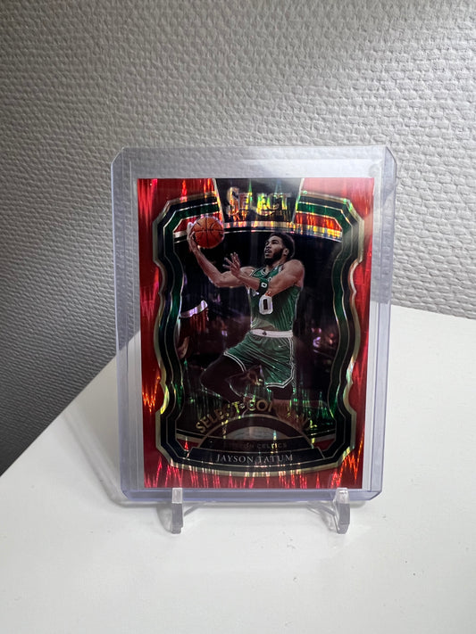 Select 20-21 - Jayson Tatum Select Company Red Shimmer Prizm - Boston Celtics