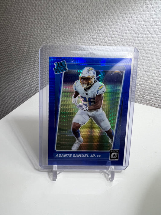 Donruss Optic 21 - Asante Samuel Jr. Hyper Blue Prizm Rated Rookie - Los Angeles Chargers