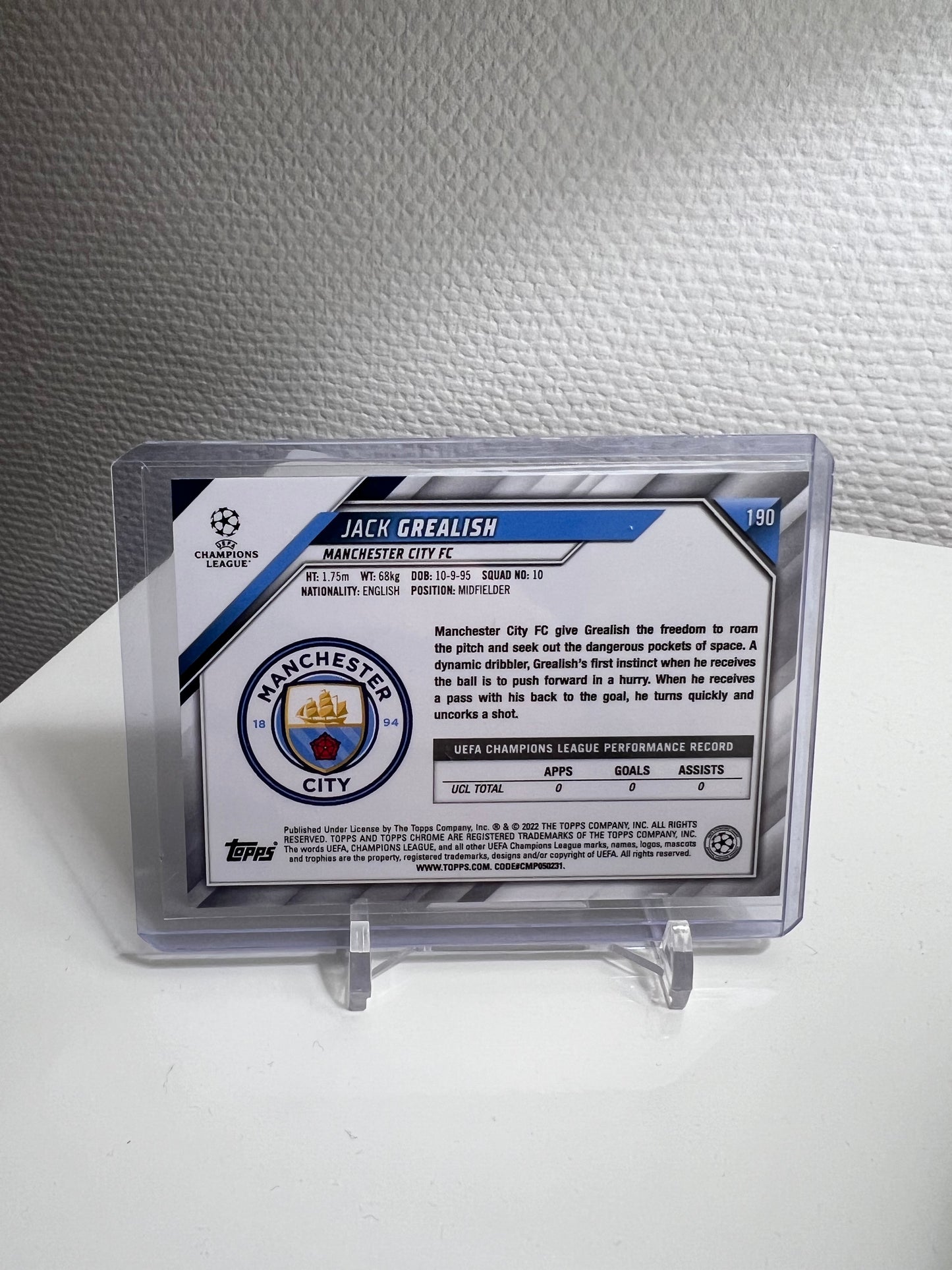 Chrome 21-22 - Jack Grealish Ray Wave - Manchester City