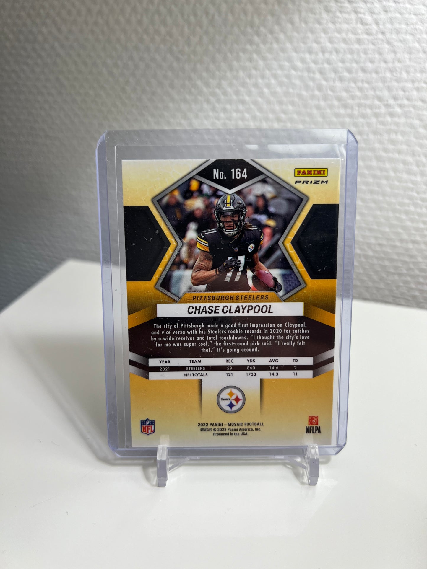 Mosaic 22 - Chase Claypool Green Prizm - Pittsburgh Steelers