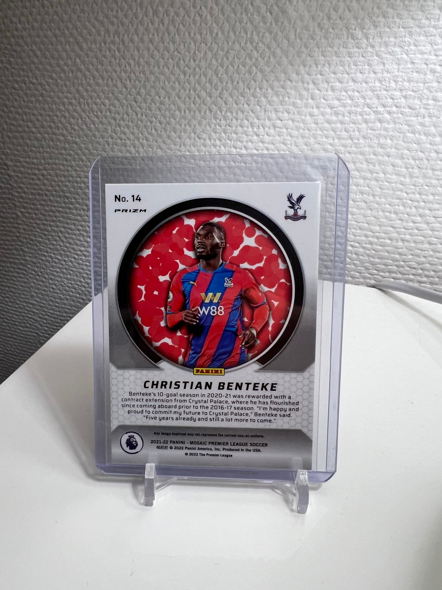 Mosaic 21-22 - Christian Benteke International Men of Mastery Silver Prizm - Crystal Palace